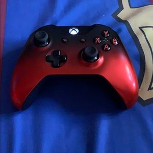 Red And Black Lava Xbox Controller